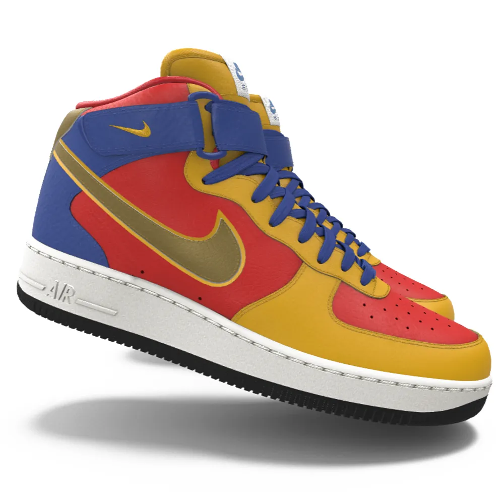 $215 NIB NEW Mens NIKE Air Force 1 Mid Custom Premium Leather Basketball Shoes Different Types Of Asics Shoes