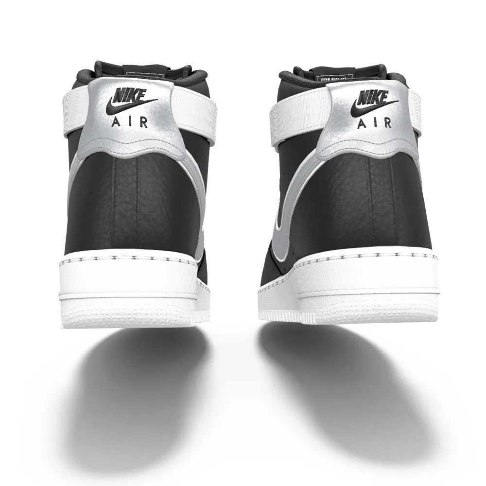 Asics Minimal Shoes $250 NEW Mens Nike Air Force 1 High Vandal Metallic Silver & Black Custom Leather Shoes