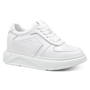 7 CM/2.76 Inches CMR CHAMARIPA Height Increasing Shoes Casual White Sneakers For Women Prada Cup Sneakers