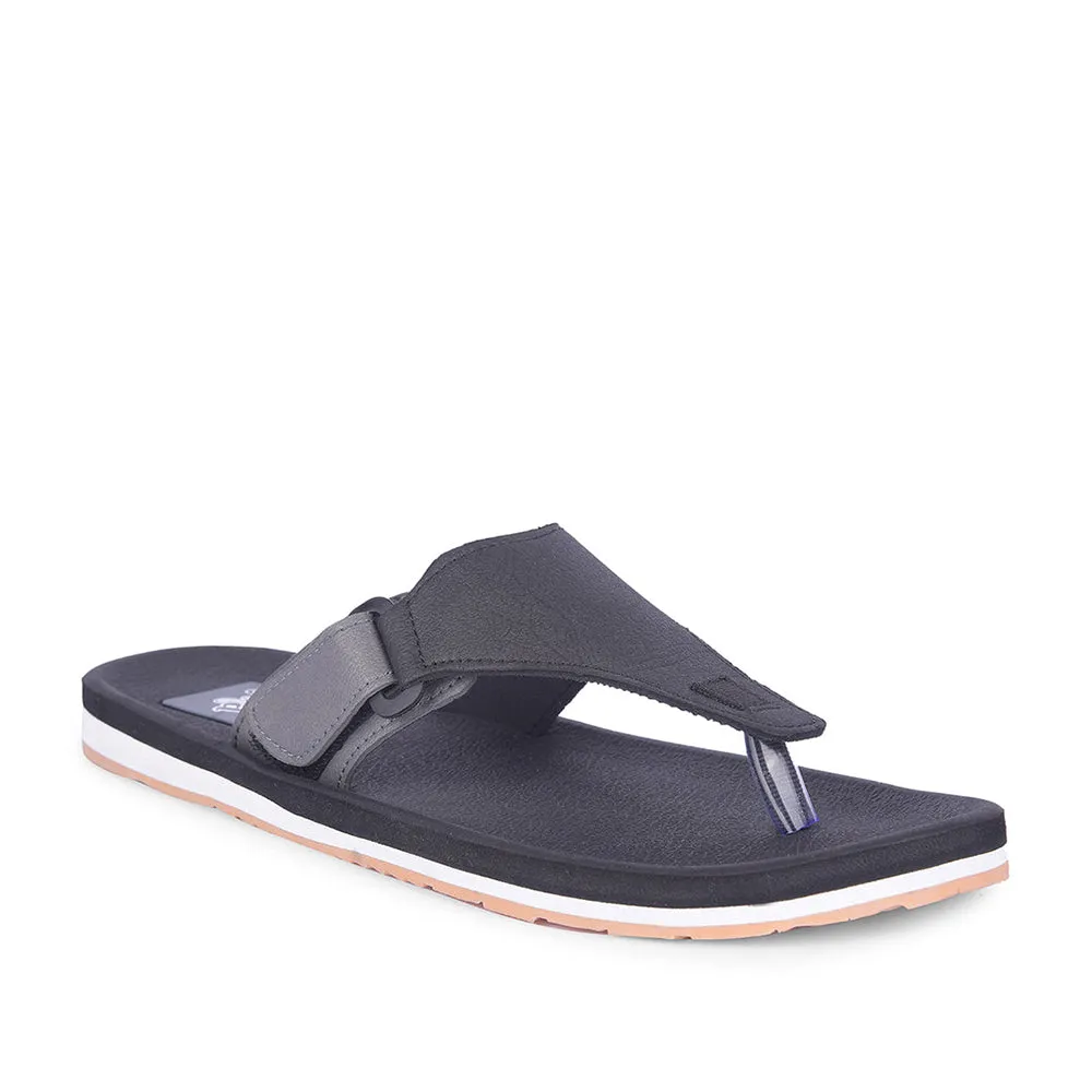 Tan Sandals A-HA Casual Black Flip Flop For Men ANCO-01 By Liberty