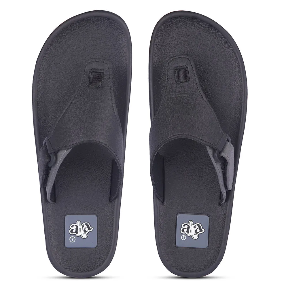 Best Sandals In Jamaica A-HA Casual Black Flip Flop For Men ANCO-01 By Liberty