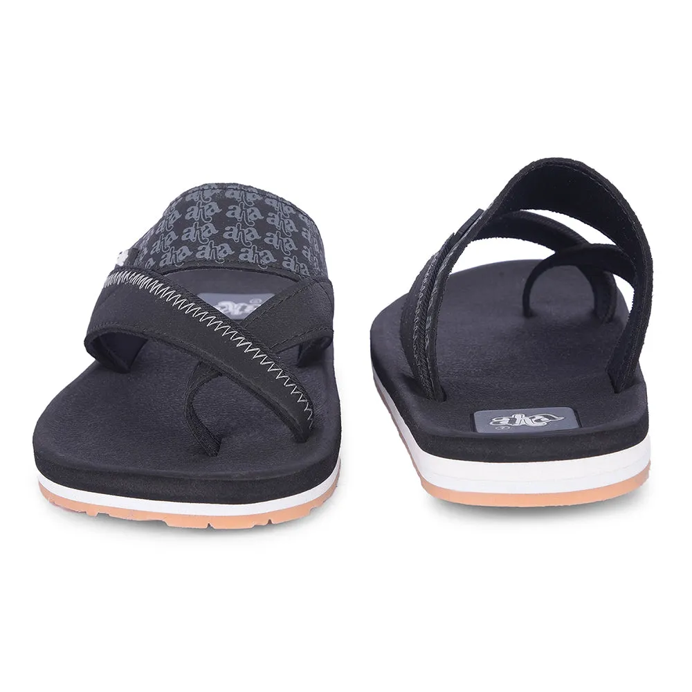 A-HA Casual Black Flip Flop For Men ANCO-02 By Liberty Best Outdoor Sandals