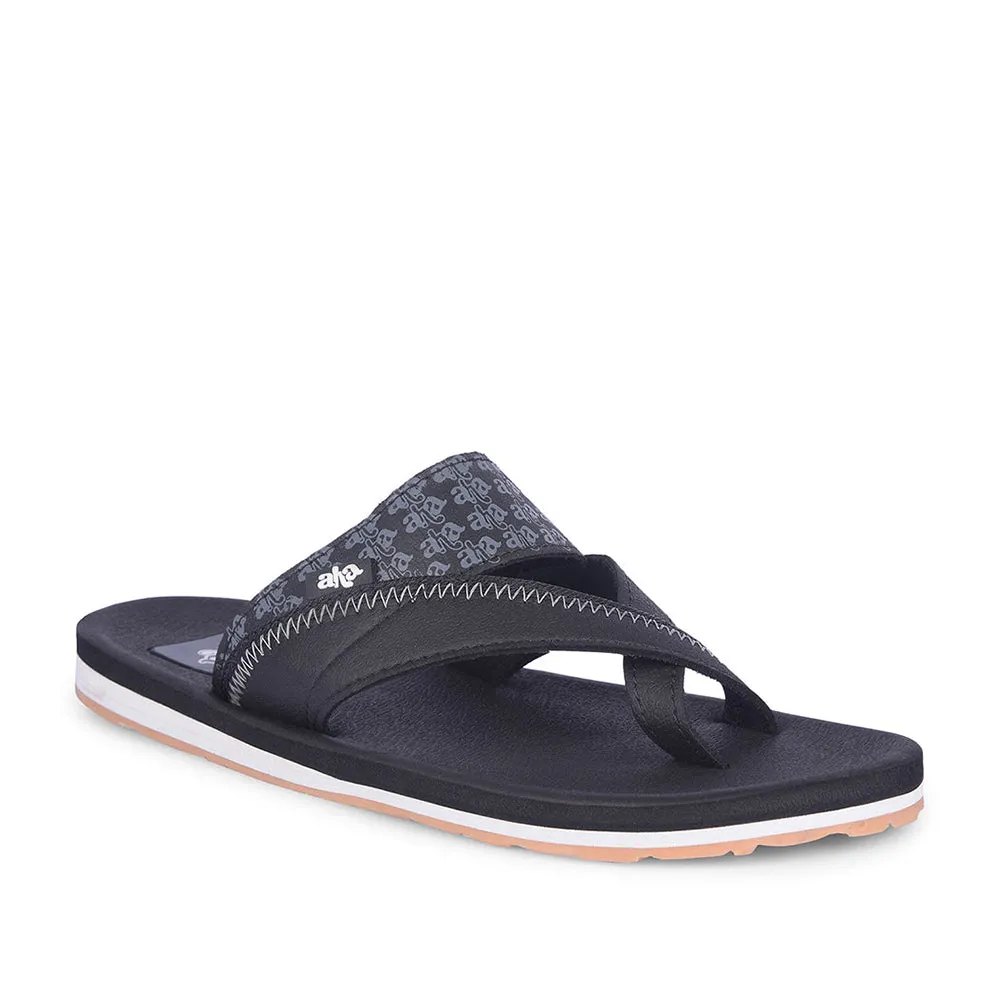 A-HA Casual Black Flip Flop For Men ANCO-02 By Liberty Whisper Sandals