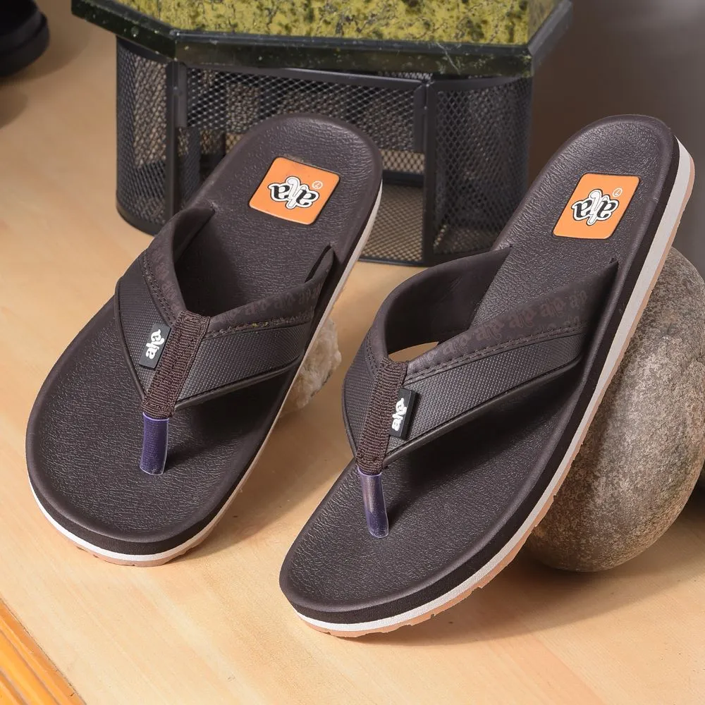 Tiddies Sandals Inc A-HA Casual Brown Flip Flop For Men ANCO-03 By Liberty