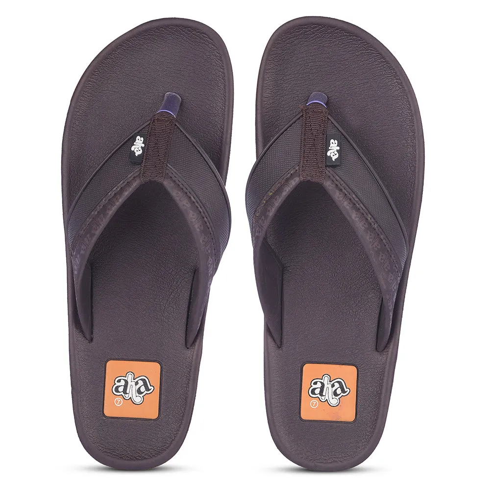 A-HA Casual Brown Flip Flop For Men ANCO-03 By Liberty Sandals 90s