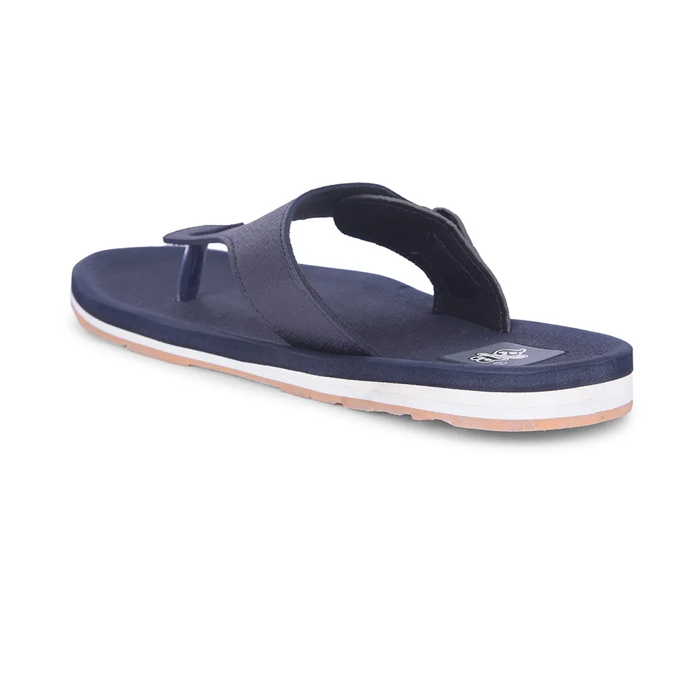 Slip On Sandals With Heels A-HA Casual Navy Blue Flip Flop For Men ANCO-01 By Liberty