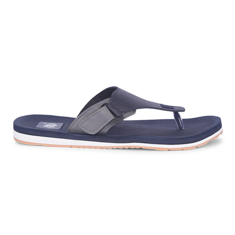 Pierre Dumas Sandals A-HA Casual Navy Blue Flip Flop For Men ANCO-01 By Liberty