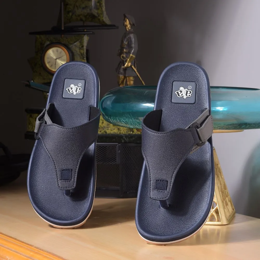 A-HA Casual Navy Blue Flip Flop For Men ANCO-01 By Liberty Map Of Sandals Resorts