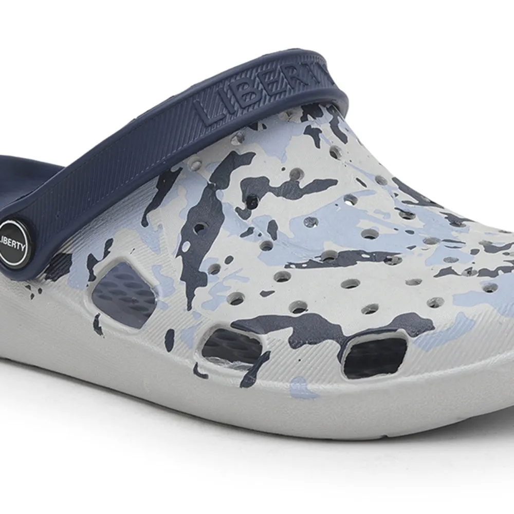 A-HA Navy Blue Casual Slingback Clogs For Men LPMXT-811 By Liberty Skechers Luxe Foam Sandals