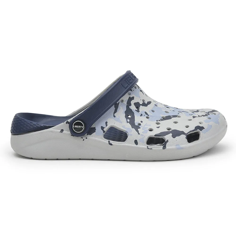 Sparkly Flat Sandals A-HA Navy Blue Casual Slingback Clogs For Men LPMXT-811 By Liberty
