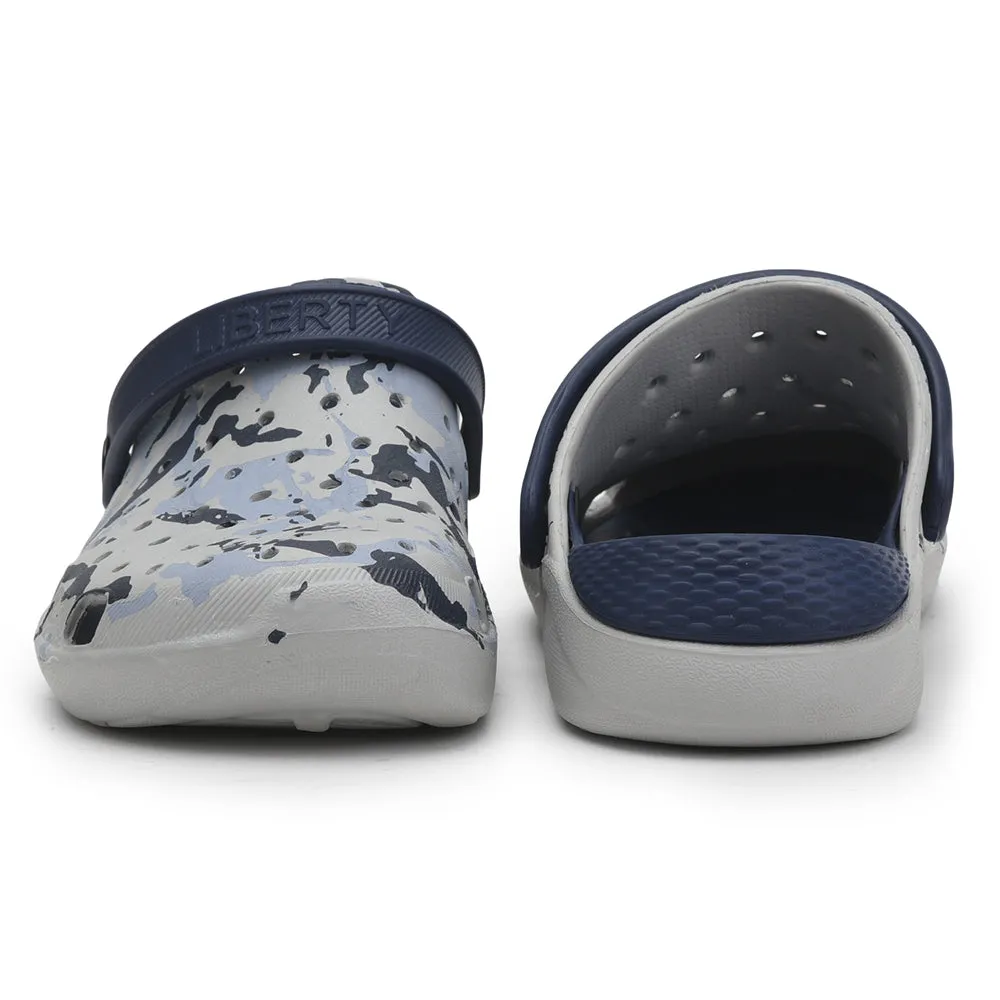 A-HA Navy Blue Casual Slingback Clogs For Men LPMXT-811 By Liberty Sandals Rhinestone