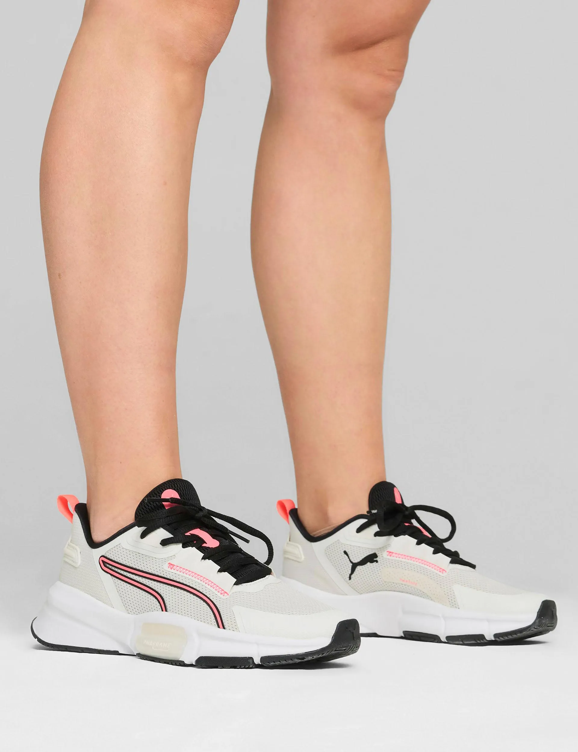 PWRFrame TR 3 Shoes - Vapor Grey/Black/Sunset Glow Carbon Plated Asics Shoes