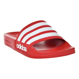 Madewell Slides Adidas Adilette Cloudfoam Mens Slides Scarlet/White