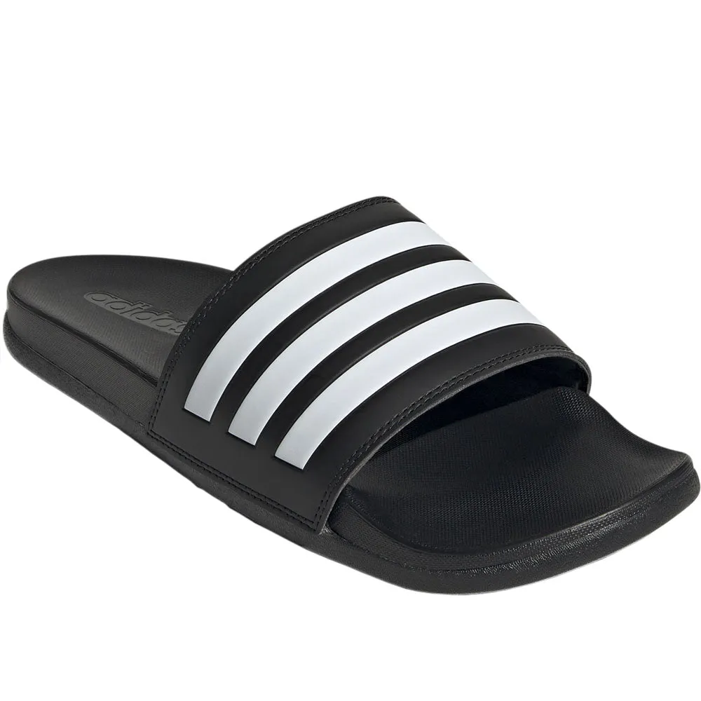 Black Flat Slides adidas Men's Adilette Comfort Slides