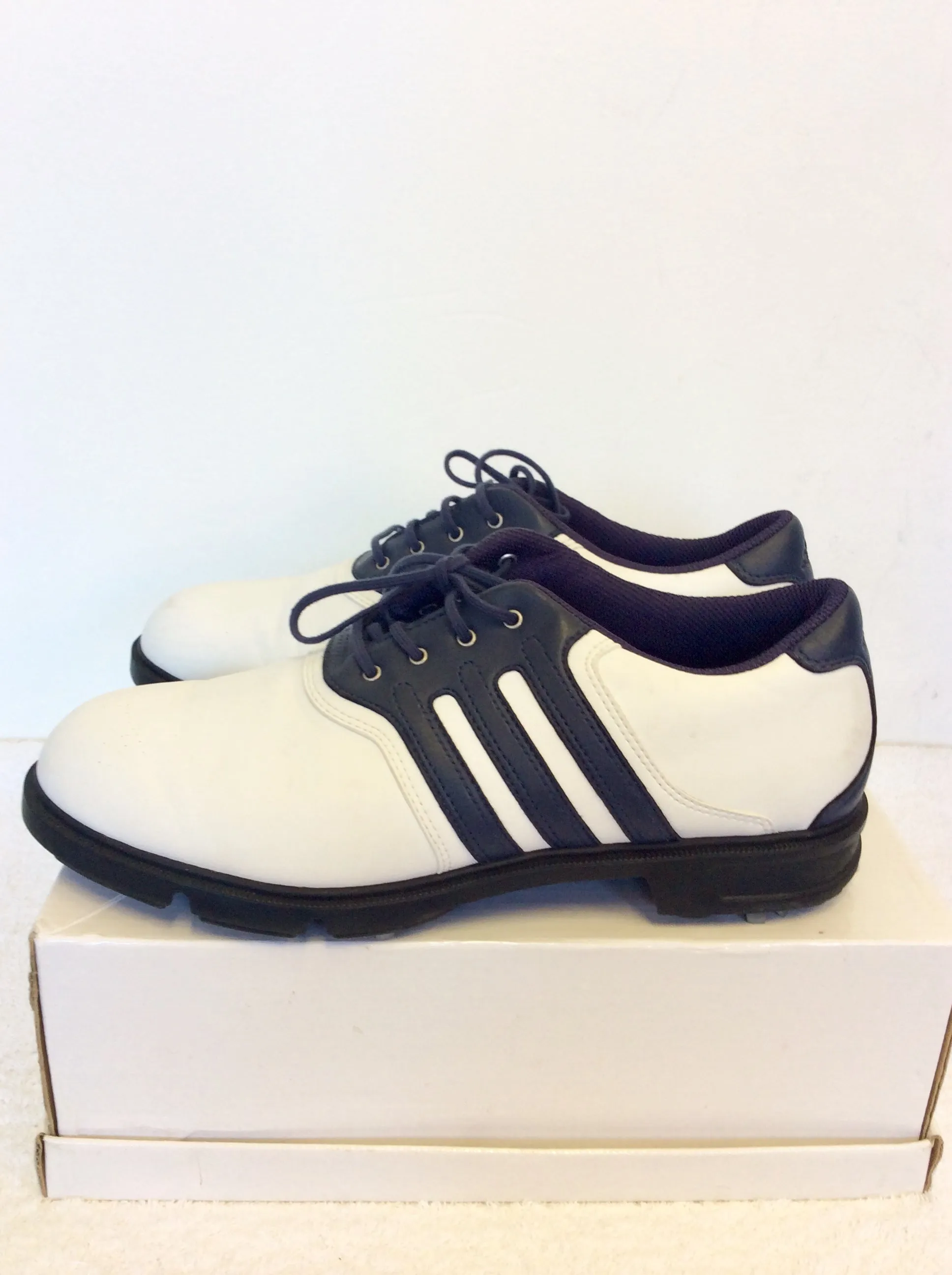 Adidas Terrex Hiking Shoes Waterproof ADIDAS NAVY BLUE & WHITE LACE UP GOLF SHOES SIZE 7/40