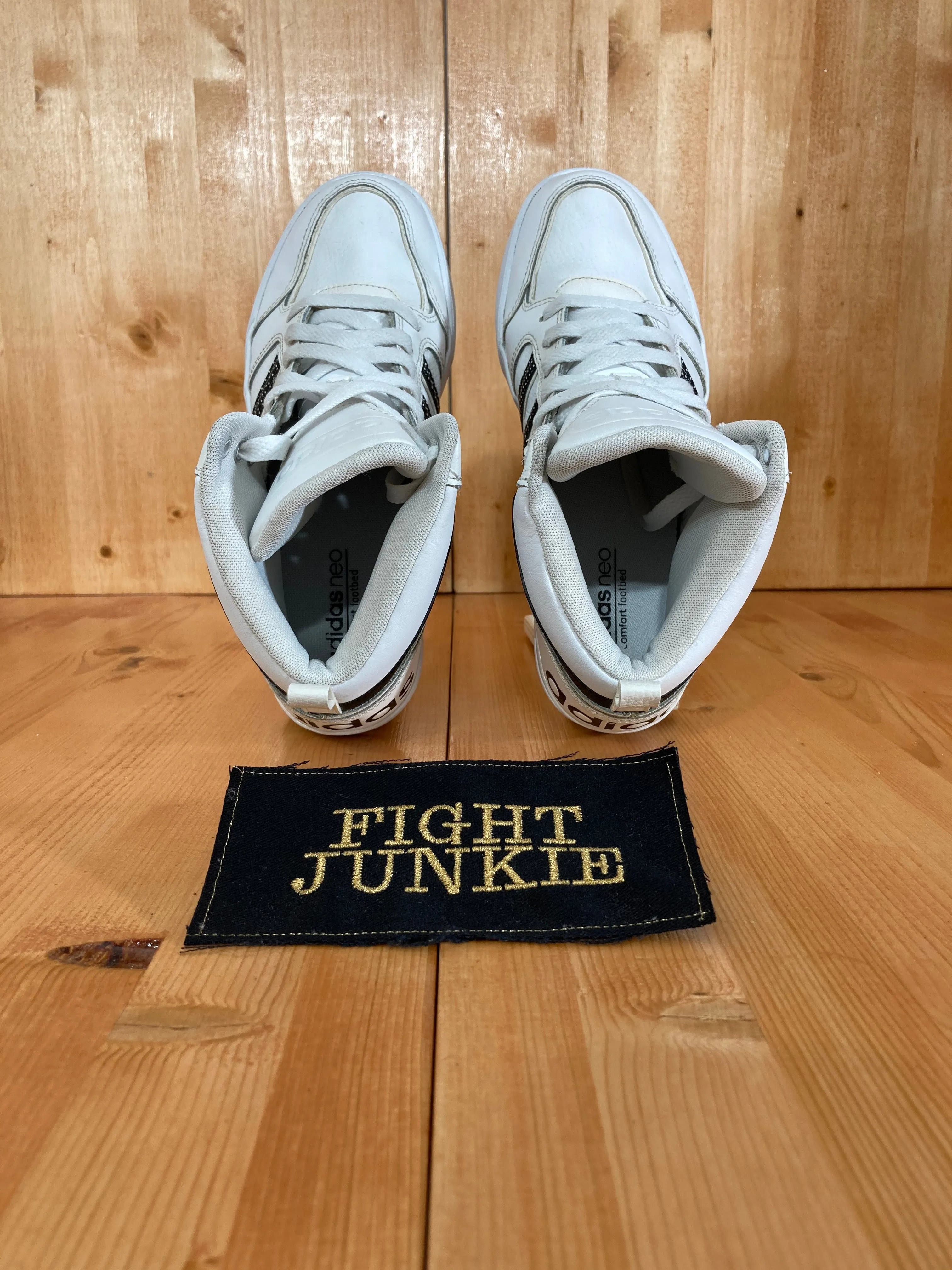 Adidas NEO Raleigh 9TIS Mid K Youth Size 6.5 Shoes Sneakers White Indiana University Adidas Shoes