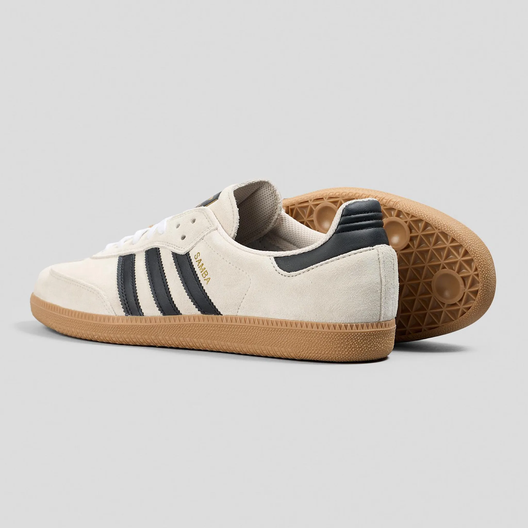 Adidas - Samba ADV - ALUMIN/CBLACK/GUM4 Adidas Basketball Shoes Dame 4
