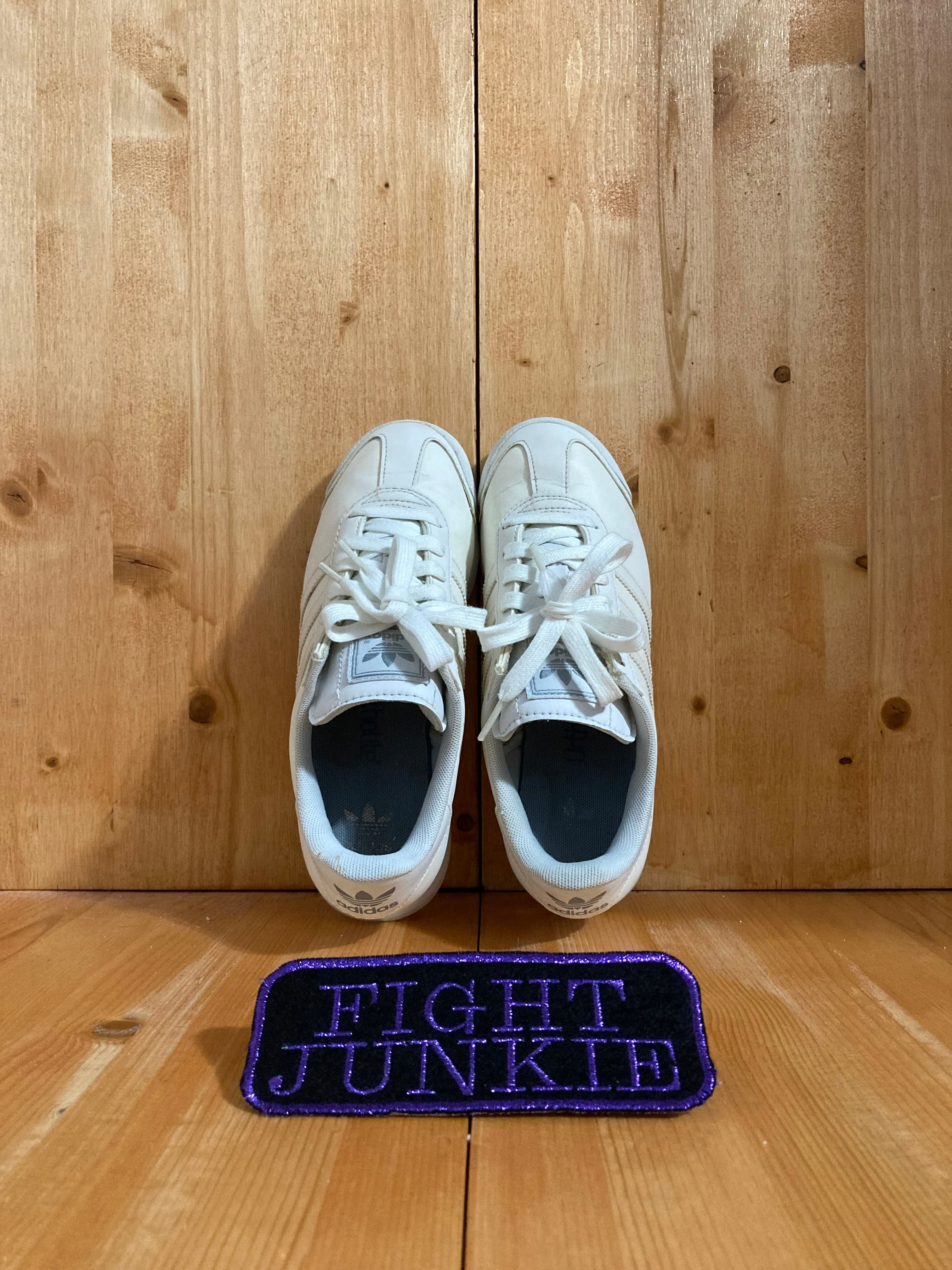 Adidas Roller Skate Shoes ADIDAS SAMOA Youth Size 4 Leather Shoes Sneakers Cream