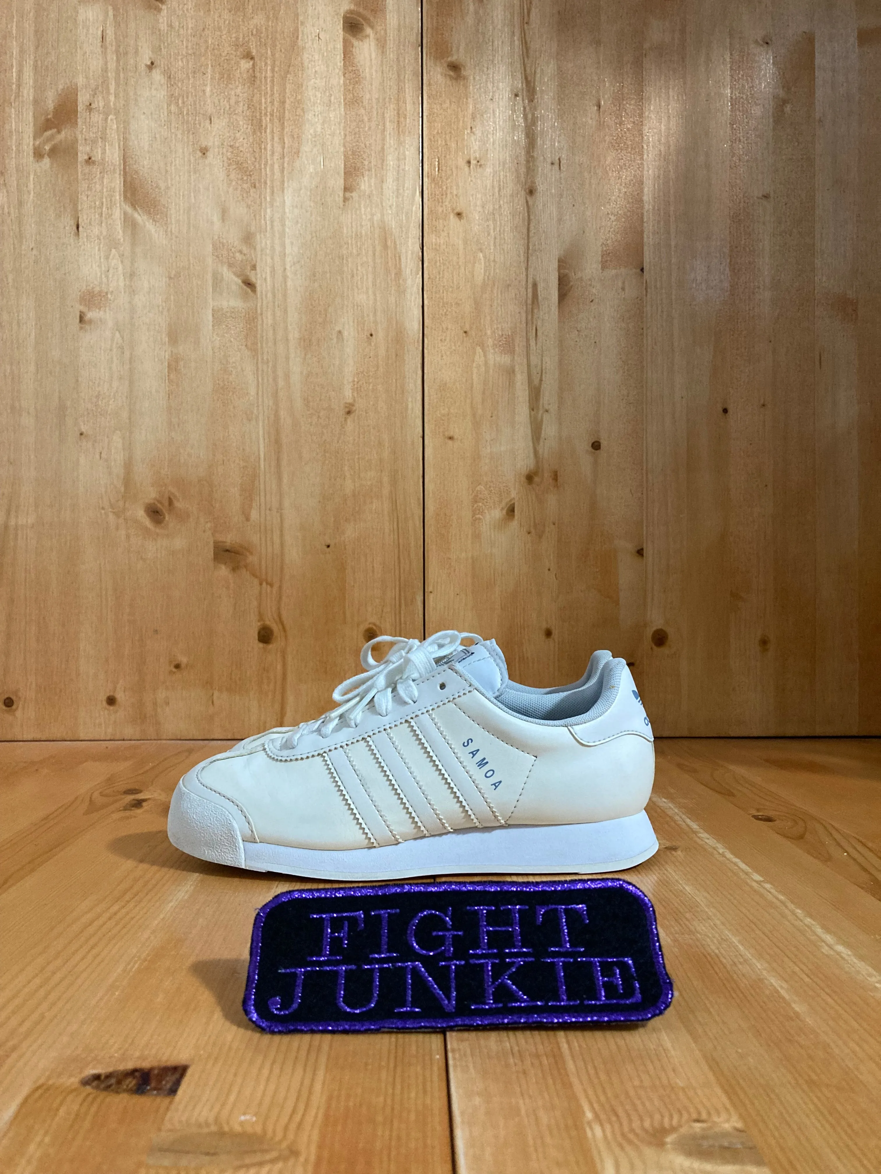 Adidas Seeley Shoes ADIDAS SAMOA Youth Size 4 Leather Shoes Sneakers Cream