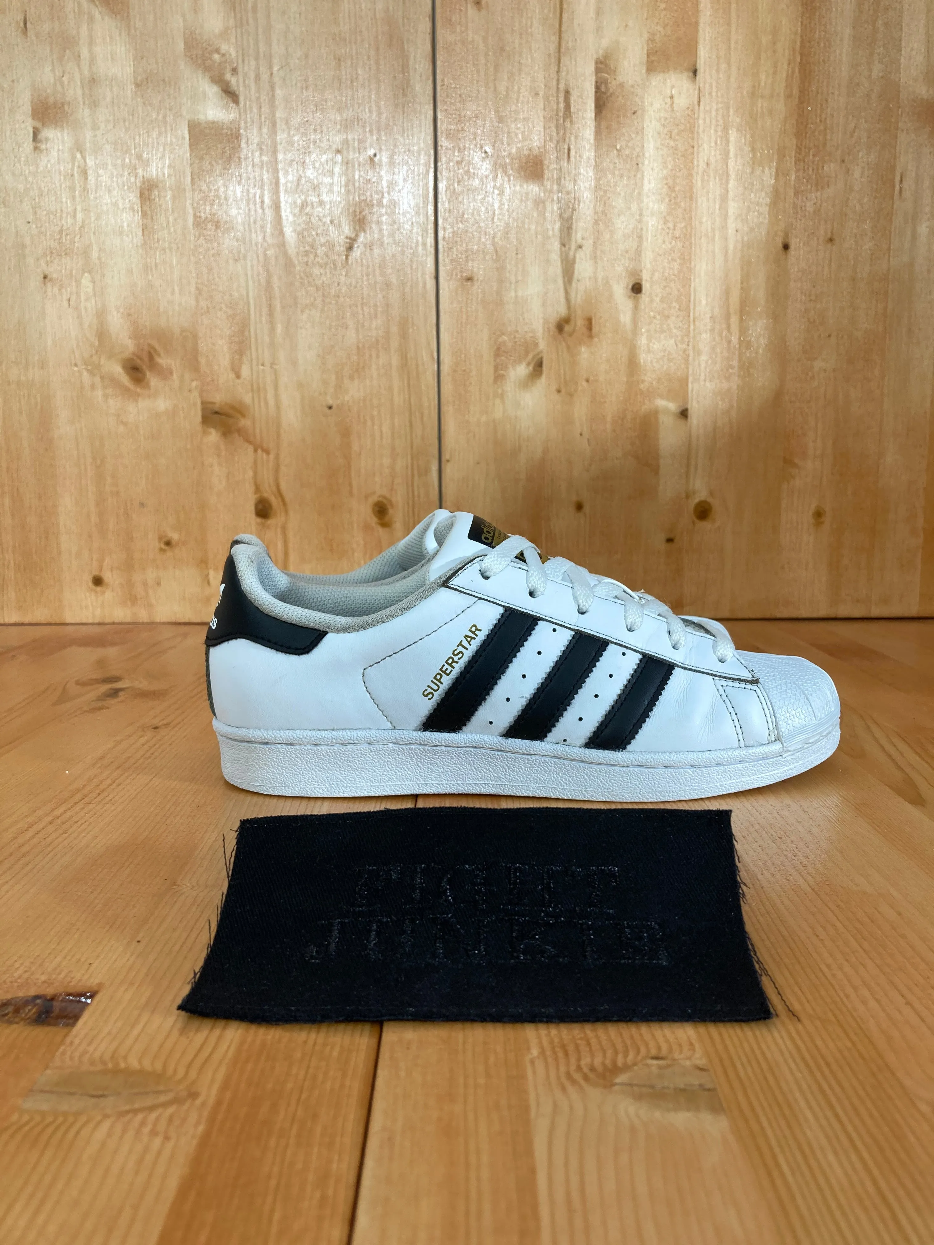 Adidas SUPERSTAR ORIGINALS Youth Size 6.5 Low Top Shoes Sneakers Adidas Full Black Shoes