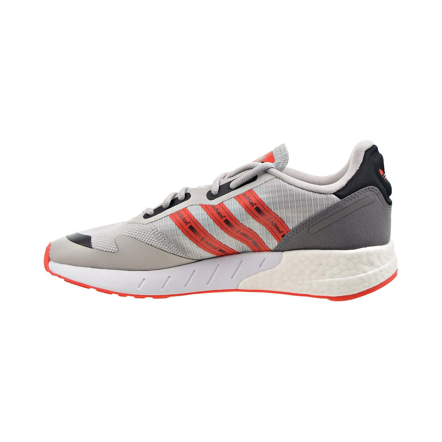 Adidas ZX 1K Boost Men's Shoes Grey Two-Semi Solar Red-Cloud White Outfits With Adidas Shoes