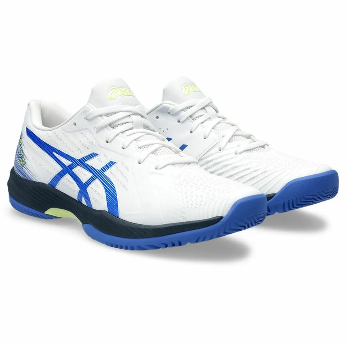 Adult's Padel Trainers Asics Solution Swift Ff Men White Asics Steel Cap Shoes