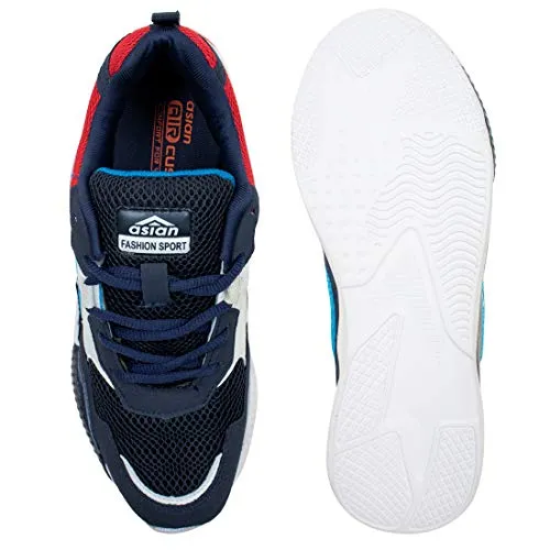 Hiking Shoes Low Top ASIAN Sneaker-03 Black Running Shoes,Sports Shoes,Stylish Casual Sneakers,Walking, Gym, Trekking, Hiking & Party for Men UK-9