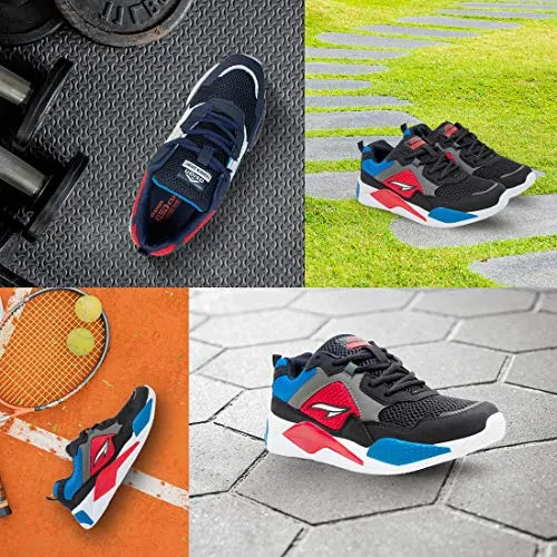 ASIAN Sneaker-03 Black Running Shoes,Sports Shoes,Stylish Casual Sneakers,Walking, Gym, Trekking, Hiking & Party for Men UK-9 Best Hiking Shoes Made In Usa