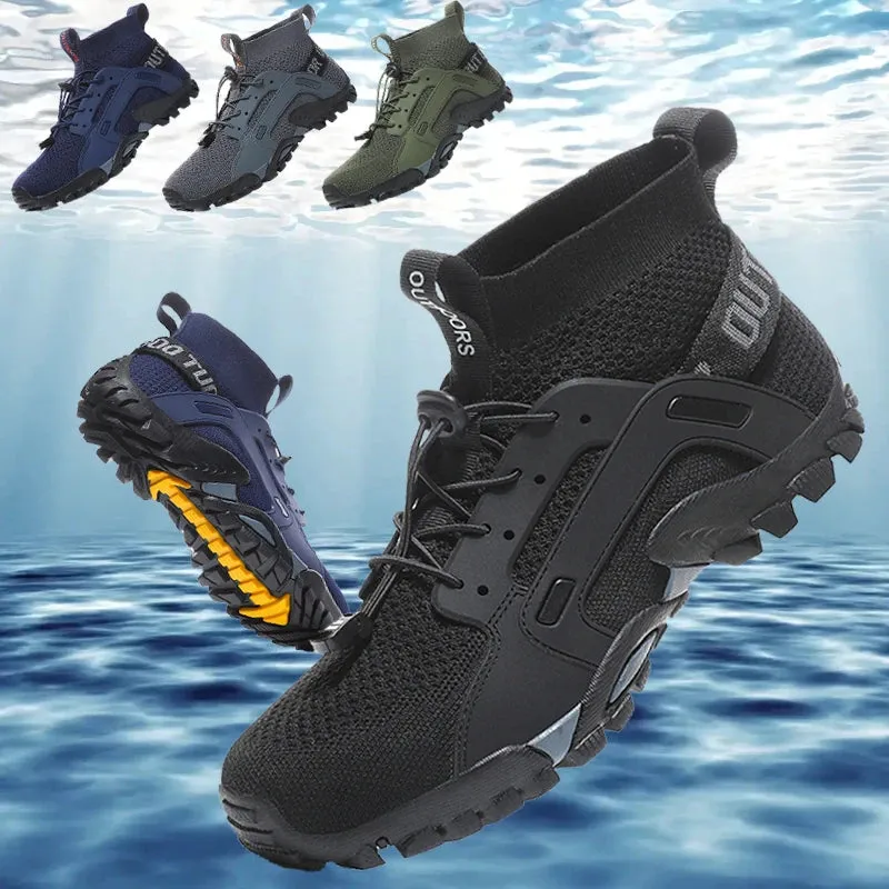 Aqua Shoes Male 2023 Quick-Drying Anti-Slip Sneakers Mountain Hiking Swimming Water Shoes Soft Men Casual Sneakers Free Shipping Closed Toe Water Hiking Shoes
