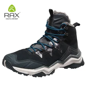 Hiking Shoes Discount RAX Hiking Boots Men Waterproof Winter Snow Boots Fur lining Lightweight Trekking Shoes Warm Outdoor Sneakers Mountain Boots Men