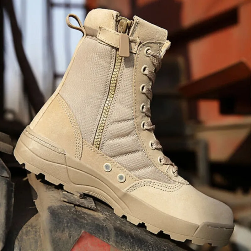 Tactical Military Boots Men Boots Special Force Desert Combat Army Boots Outdoor Hiking Boots Ankle Shoes Men Work Safty Shoes The North Face Hiking Shoes
