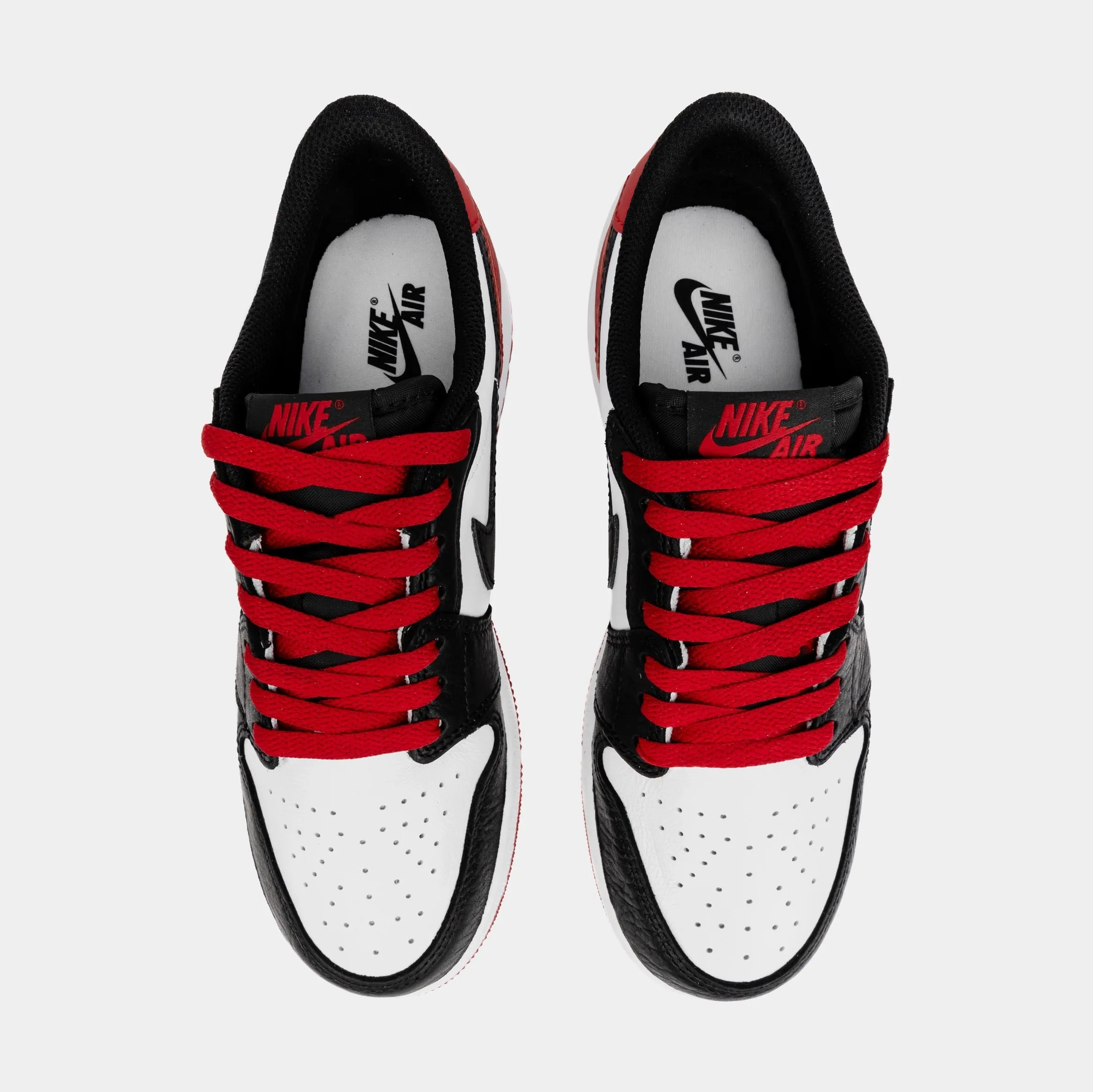 Air Jordan 1 Retro Low OG Black Toe Grade School Lifestyle Shoes (White/Red) Asics Gel Renma Shoes