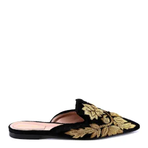 Flat Shoes And Lower Back Pain Alberta Ferretti Embroidered Pointed Ballerina Slippers