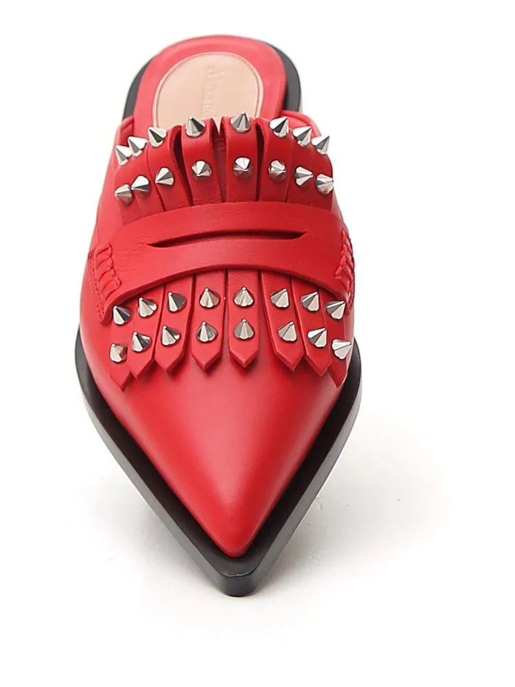Munro Shoes Flats Alexander McQueen Studded Kiltie Mules