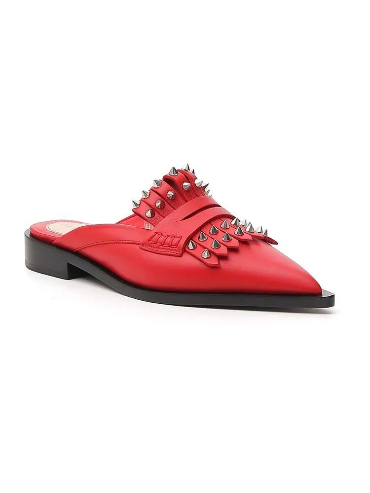 Flat Arch Running Shoes Alexander McQueen Studded Kiltie Mules