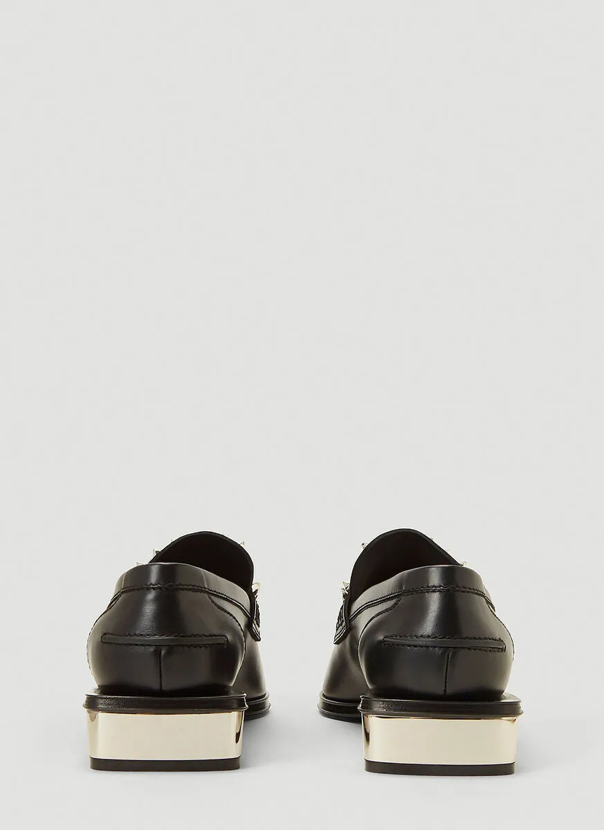 Star Flat Shoes Alexander McQueen Studded Penny Loafers