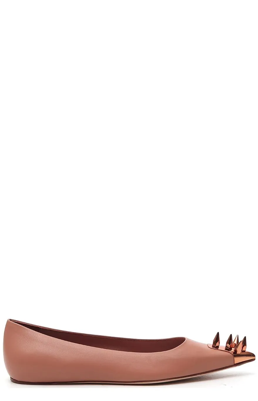 Shoes For Flat Footed Person Alexander McQueen Studded Point-Toe Flats