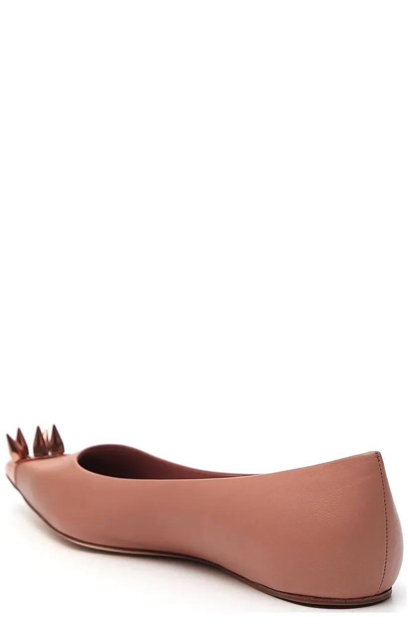 Shoes Designed For Flat Feet Alexander McQueen Studded Point-Toe Flats