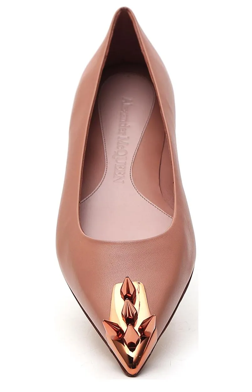 Bebe Flat Shoes Alexander McQueen Studded Point-Toe Flats