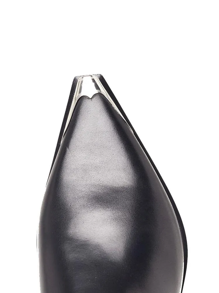 Alexander Wang Sullivan Mules Flat Silver Sparkly Shoes