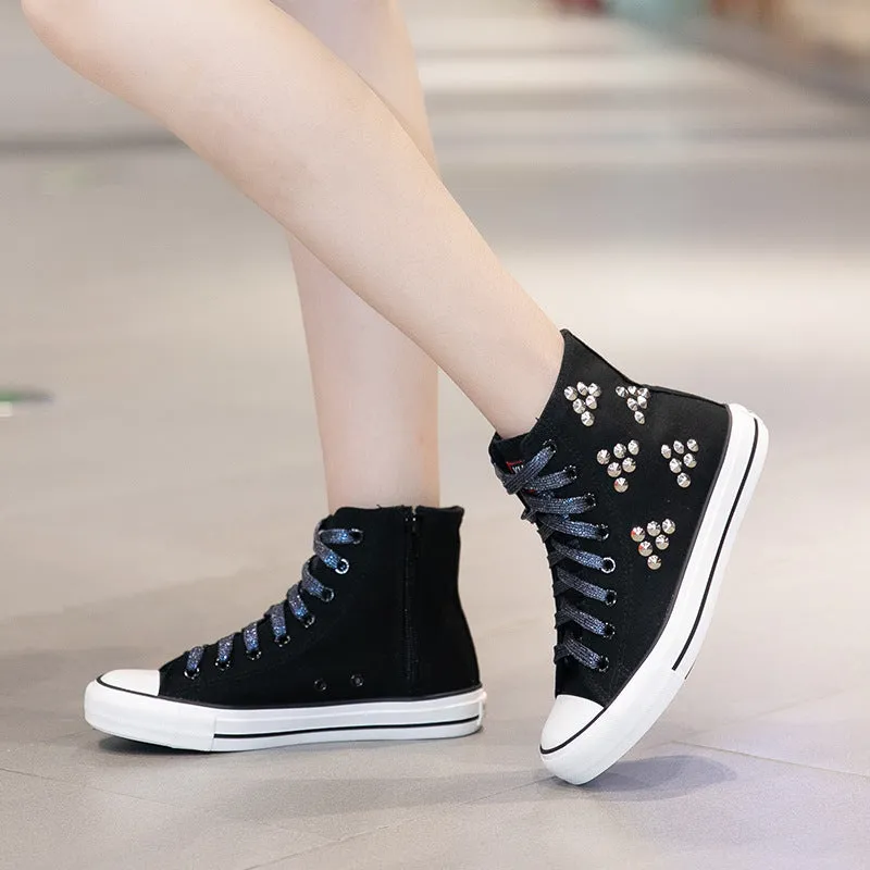 Beacon Leather Casual Boat Shoe With Neverwet Nanccy Breathable  Shiny Flat High Top Shoes