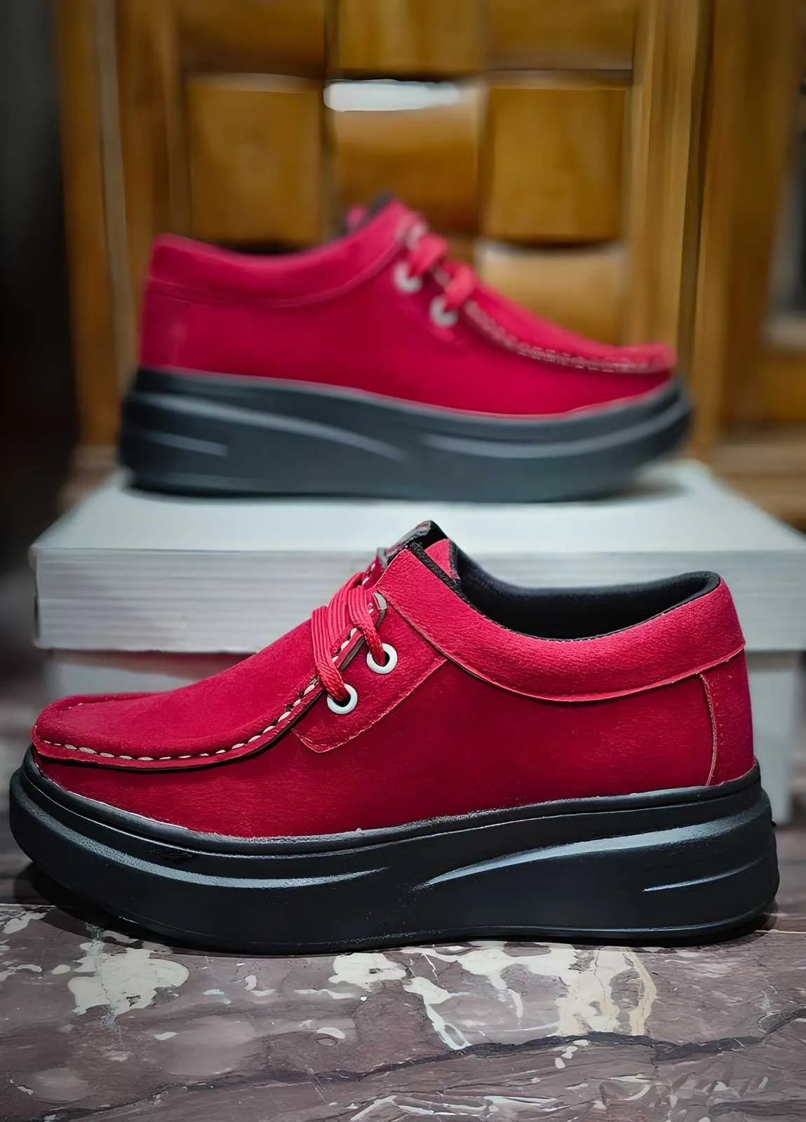 Casual Platform Wedge Heel Lace Up Shoes For Women Elevated Casual Shoes