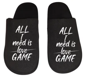 All I need is Love scratch that game video game Gamer Gaming Men's Slippers / House Shoes slides dad husband father son gift Ygg Slippers