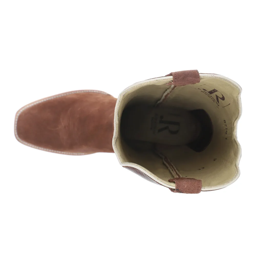 Military Tactical Boots Roughout Narrow Embroidered Square Toe Cowboy Boots