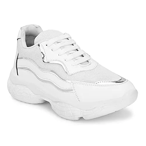 Amico Women's & Girls Sneakers Casual Shoe White Lagerfeld Sneakers