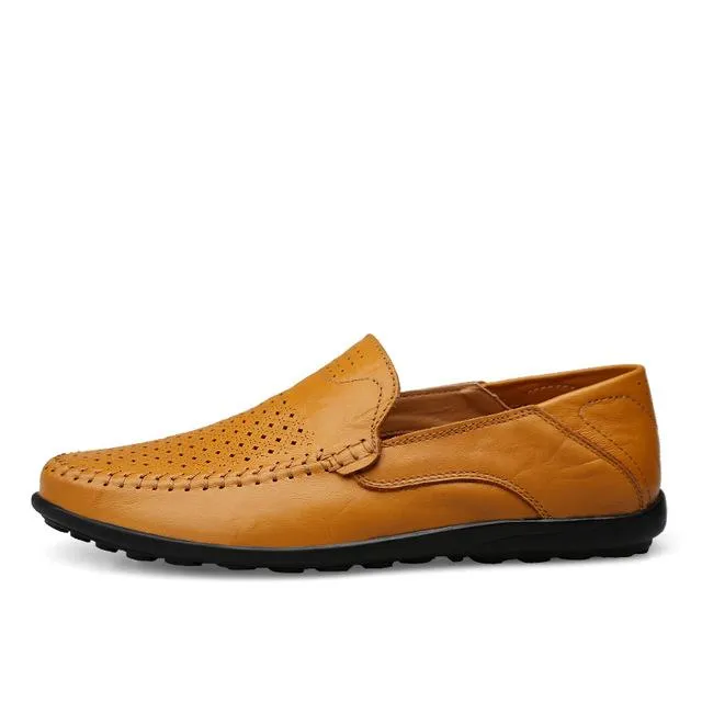 Flat Plateau Shoes Angelo Ricci Genuine Leather Comfy Moccasins