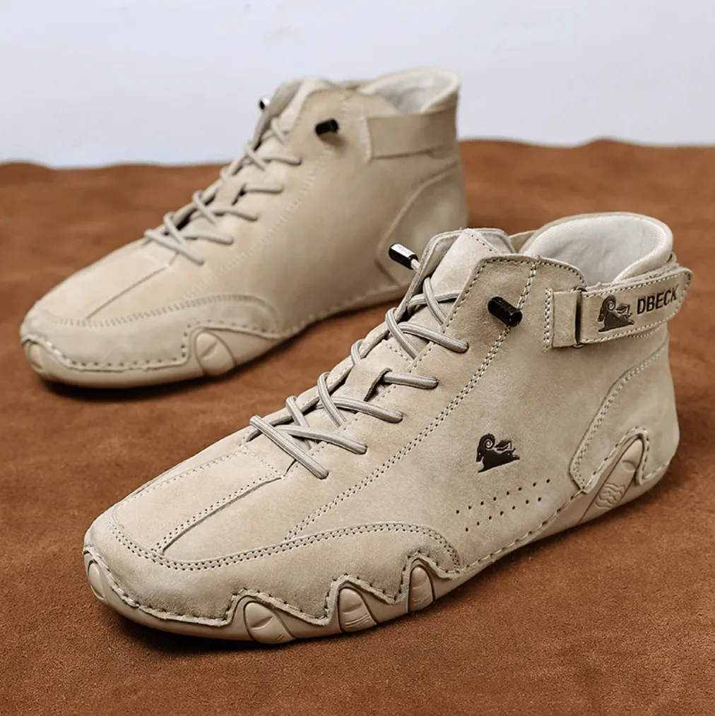 Casual Mens Shoes,Comfort Dbeck Waterproof Lightweight Men Outdoor Leather Boots for Hiking, Camping & Driving Best Mid Cut Hiking Shoes