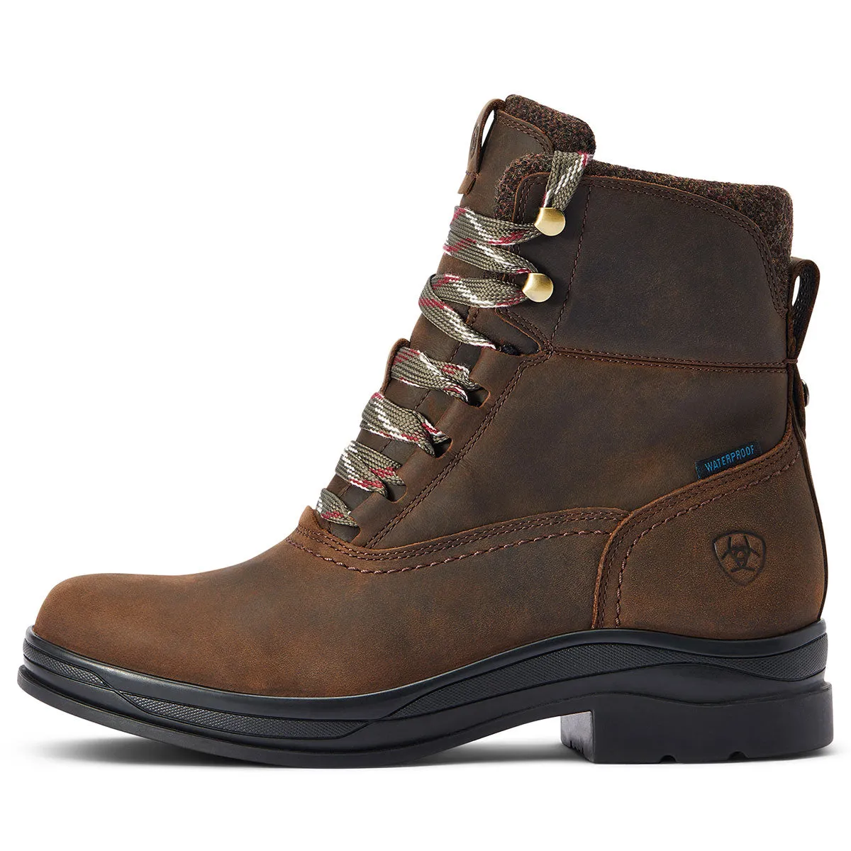 Oofos Shoes Waterproof Ariat Harper H2O Lace Ladies Country Boot - Chocolate
