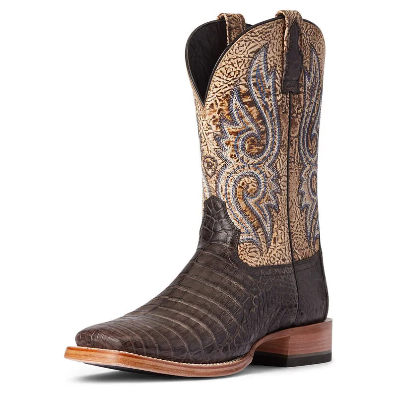 Survivor Boots Ariat Relentless Denton Chocolate Caiman Belly Boot