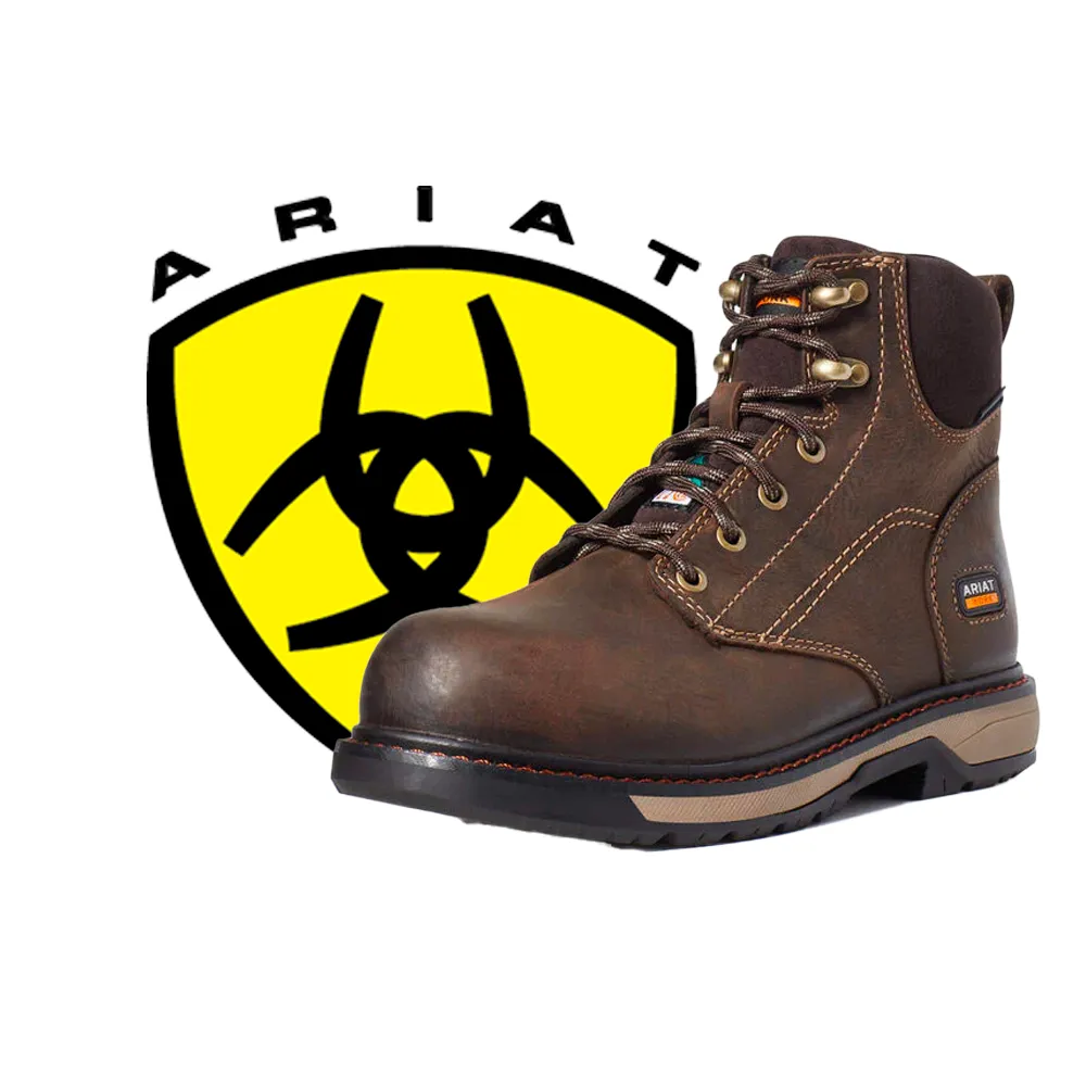 ARIAT Women's Riveter 6 Inch CSA Waterproof Composite Toe 10035773 Canvas Shoe Waterproofing Spray